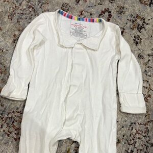 Magnetic Me White Footie with Rainbow Trim